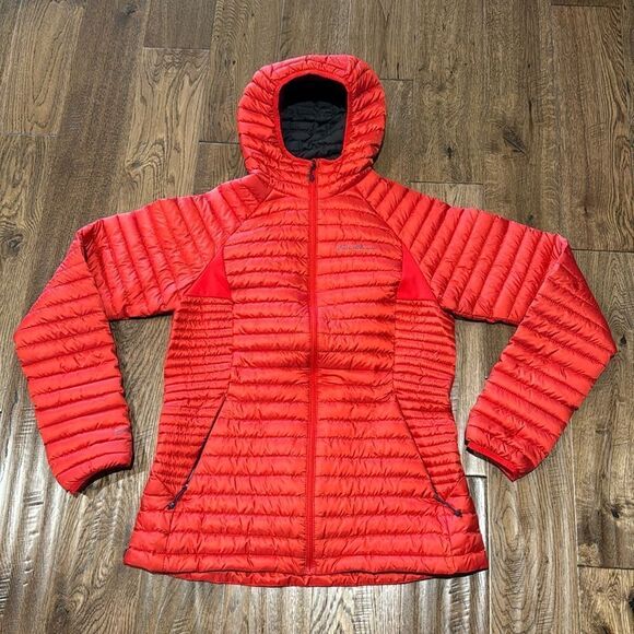 Eddie Bauer Jackets & Blazers - Eddie Bauer Red First Ascent Hooded Down Puffer Zip Jacket Coat Womens TM Tall M